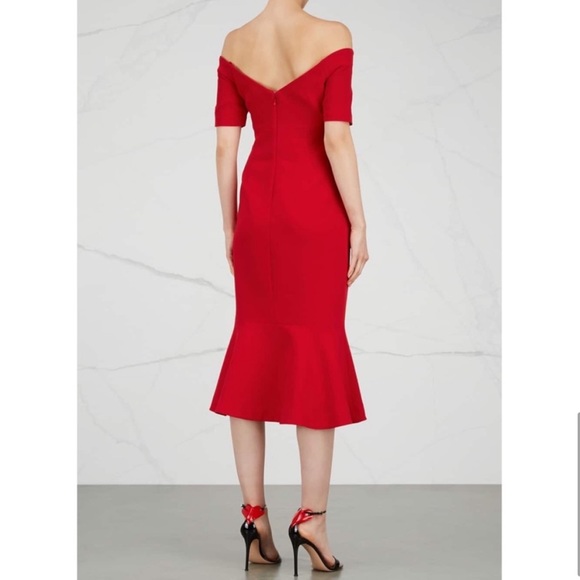 Cinq A Sept Marta Dress in Carmine Red 0 NWOT - Picture 10 of 12